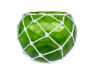 Green Japanese Glass Fishing Float Bowl with Decorative White Fish Netting 10 - 3