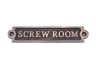 Antique Copper Screw Room Sign 6 - 1