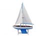 Wooden It Floats 12 - Light Blue Floating Sailboat Model - 1