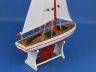 Wooden Decorative Sailboat 12 - Red Sailboat Model - 4