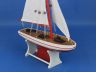 Wooden Decorative Sailboat 12 - Red Sailboat Model - 5