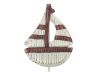 Wooden Rustic Decorative Red and White Sailboat with Hook 7 - 3