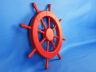 Red Decorative Ship Wheel 18 - 8