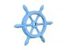 Rustic Light Blue Cast Iron Ship Wheel Decorative Paperweight 4 - 2