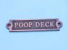 Antique Copper Poop Deck Sign 6 - 1