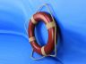Red Painted Decorative Life Ring with Rope Bands 20 - 6