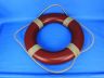 Red Painted Decorative Life Ring with Rope Bands 20 - 3