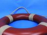 Red Painted Decorative Life Ring with Rope Bands 20 - 1