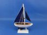 Wooden Blue Sailboat with Blue Sails Christmas Tree Ornament 9 - 3