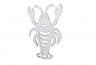 Rustic Whitewashed Cast Iron Lobster Trivet 11 - 1