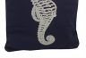 Navy Blue and White Seahorse Pillow 16 - 2