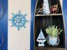 Light Blue Decorative Ship Wheel with Pelican 12 - 2