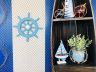 Light Blue Decorative Ship Wheel with Seashell 12 - 2
