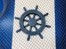 Rustic All Dark Blue Decorative Ship Wheel 12 - 1