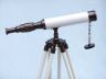 Standing Antique Copper with White Leather Harbor Master Telescope 30 - 4