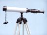 Standing Antique Copper with White Leather Harbor Master Telescope 30 - 3