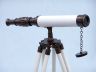 Standing Antique Copper with White Leather Harbor Master Telescope 30 - 2