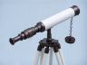 Standing Antique Copper with White Leather Harbor Master Telescope 30 - 1
