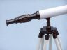 Standing Antique Copper with White Leather Harbor Master Telescope 30 - 11