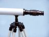 Standing Antique Copper with White Leather Harbor Master Telescope 30 - 10