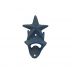 Rustic Light Blue Whitewashed Cast Iron Wall Mounted Starfish Bottle Opener 6 - 1