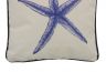 Blue and White Starfish Decorative Throw Pillow 10 - 1
