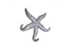 Rustic Silver Cast Iron Wall Mounted Decorative Metal Starfish Triple Hook 8 - 1