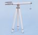 Hampton Collection Chrome with White Leather Griffith Astro Telescope 64 - 8