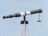 Admirals Floor Standing Oil Rubbed Bronze with White Leather Telescope 60 - 4