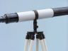 Admirals Floor Standing Oil Rubbed Bronze with White Leather Telescope 60 - 3