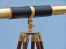 Admirals Floor Standing Brass with Leather Telescope 60 - 3