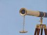 Admirals Floor Standing Brass with Leather Telescope 60 - 4