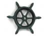 Seaworn Blue Cast Iron Ship Wheel Decorative Paperweight 4 - 2