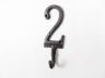 Cast Iron Number 2 Wall Hook 6 - 1