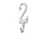 Whitewashed Cast Iron Number 2 Wall Hook 6 - 1