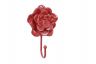 Rustic Red Cast Iron Decorative Rose Hook 7 - 2