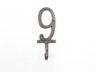 Cast Iron Number 9 Wall Hook 6 - 2