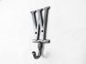 Rustic Silver Cast Iron Letter W Alphabet Wall Hook 6 - 2