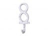 Whitewashed Cast Iron Number 8 Wall Hook 6 - 1