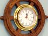 Deluxe Class Wood And Brass Ship Wheel Clock 12 - 5