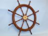 Deluxe Class Wood and Brass Decorative Ship Wheel 48 - 5