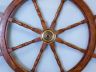 Deluxe Class Wood and Brass Decorative Ship Wheel 48 - 10
