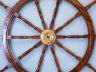 Deluxe Class Wood and Brass Decorative Ship Wheel 60 - 3