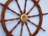 Deluxe Class Wood and Brass Decorative Ship Wheel 60 - 8