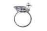 Rustic Silver Cast Iron Mallard Duck Bathroom Set of 3 - Large Bath Towel Holder and Towel Ring and Toilet Paper Holder - 2