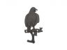 Cast Iron Eagle Sitting on a Tree Branch Decorative Metal Wall Hook 6.5 - 2
