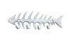 Whitewashed Cast Iron Fish Bone Key Rack 8 - 1