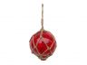 Red Japanese Glass Ball Fishing Float Decoration Christmas Ornament 4 - 1