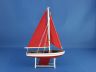 Wooden Decorative Sailboat Model Red with Red Sails 12 - 9