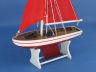 Wooden Decorative Sailboat Model Red with Red Sails 12 - 3